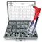 Boltsandnuts.Com Dome Head Blind Pop Rivets Steel/Steel Mandrel Zinc Clear Assortment with Hand Rivet Tool- 1002PCS Assortment Kit #298-TOOL - alternate 1
